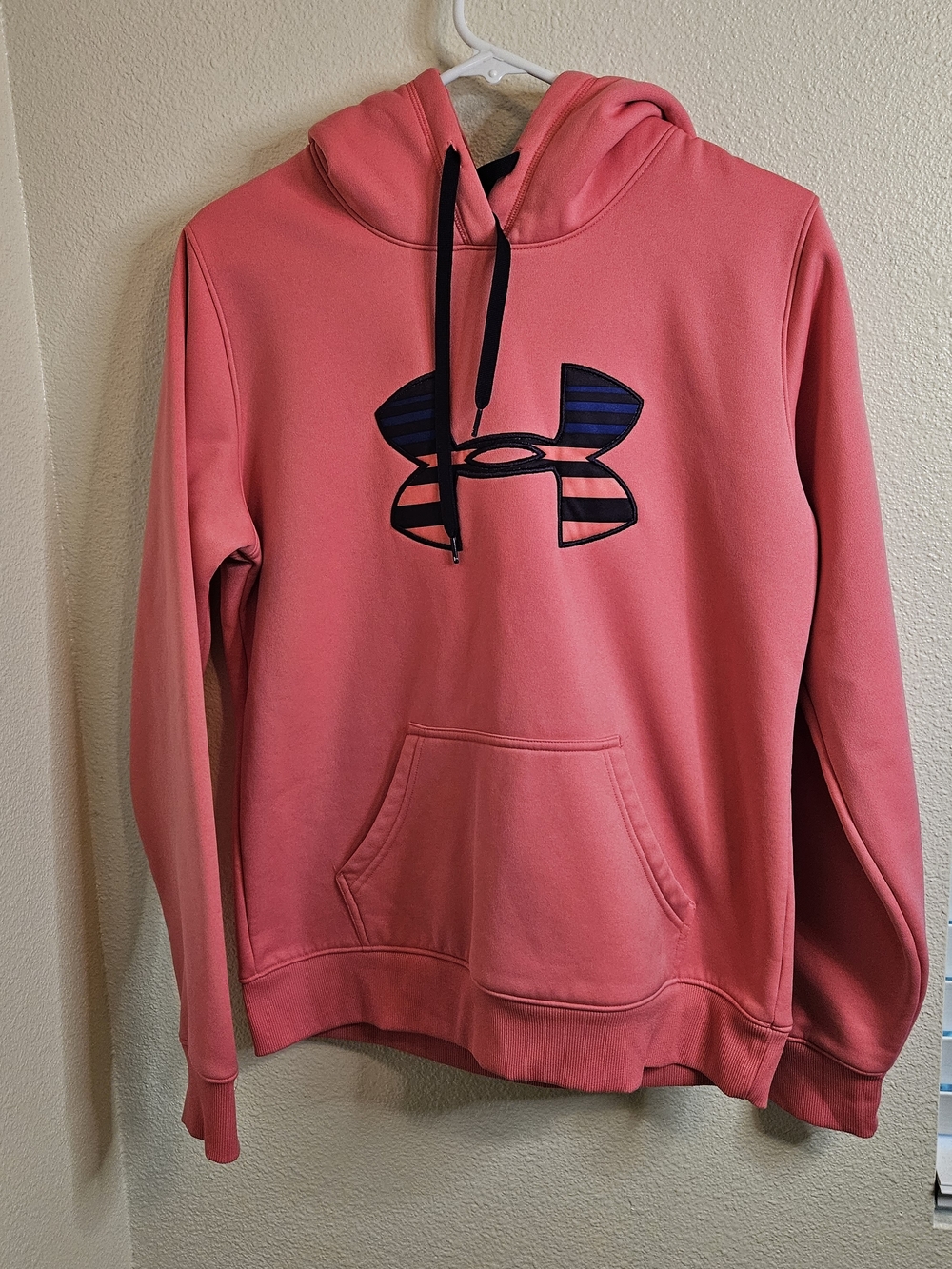 Under Armour Men's Pink Hoodie with Logo